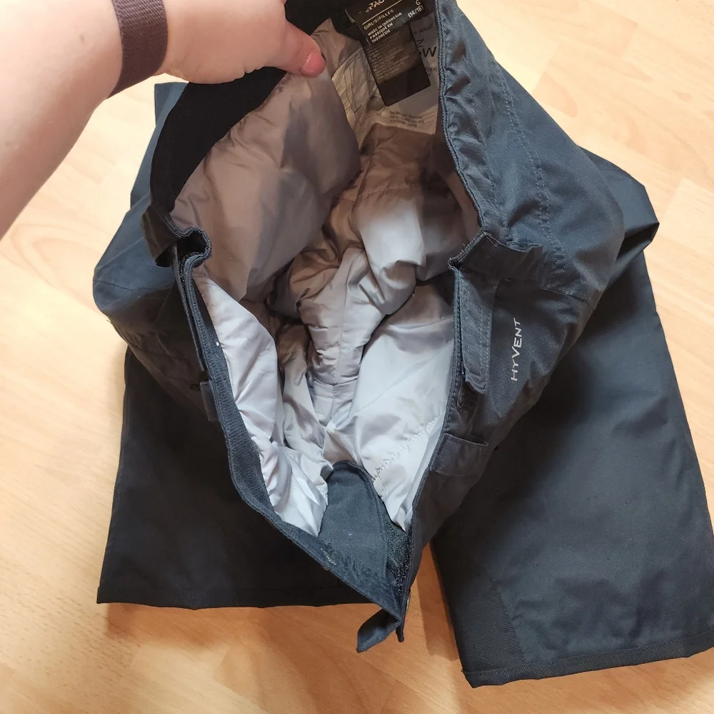 The North‎ Face EZ Grow Hyvent Lightly Padded Black Snow Pants Kids Size L 14/16